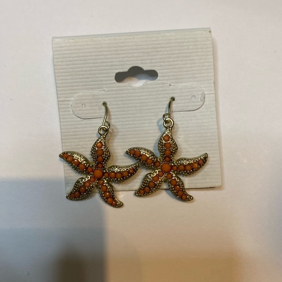 Shell orange earrings - Picture 3 of 3